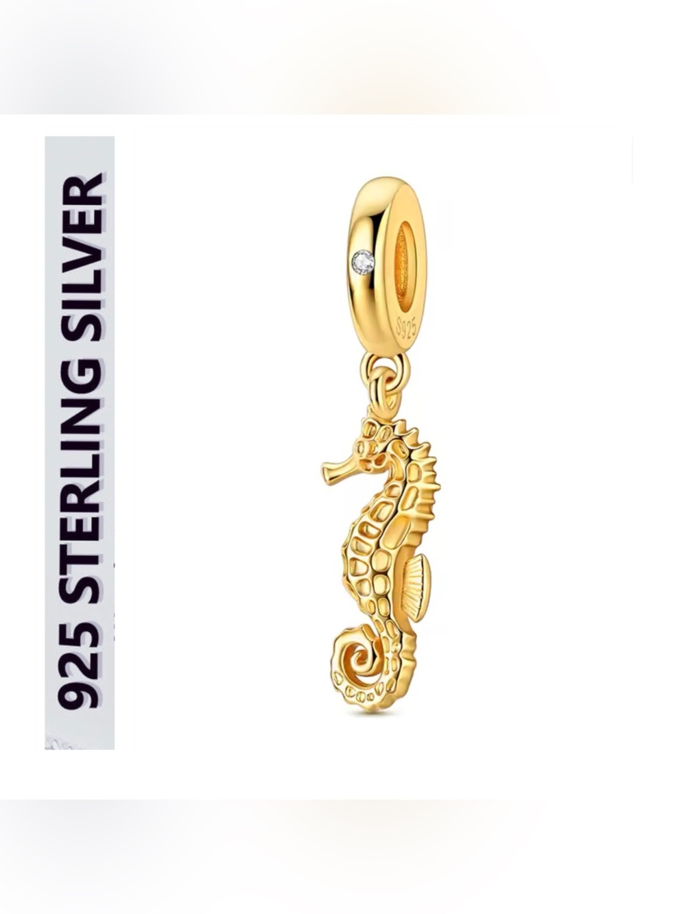 🌟🌟 14K Gold Plated Seahorse Dangle Charm